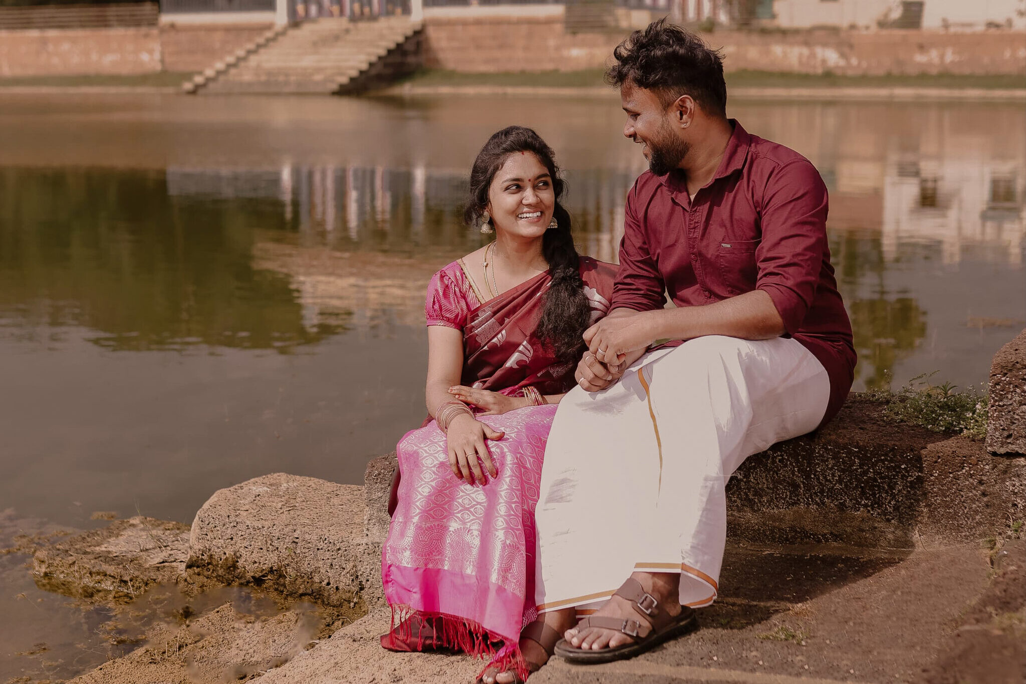 wedding photography in Erode Traditional pre wedding photoshoot in Karaikudi by Happypic Photography Erode
